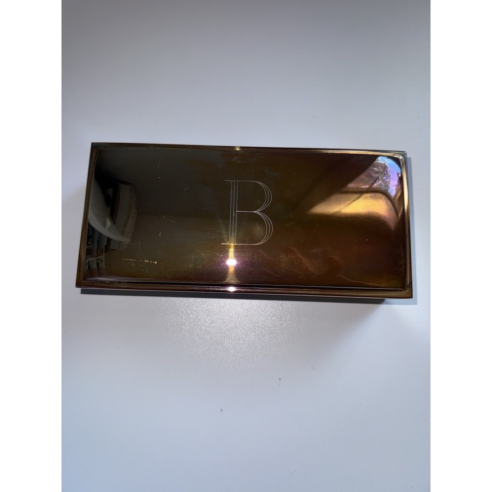 Pottery Barn Silver Plated Jewelry Box Trinket Box Letter B Engraved - Picture 1 of 6
